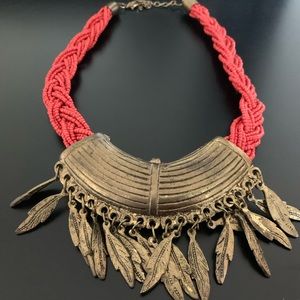 Topshop Feather Necklace
